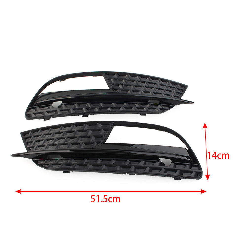for Audi for A5 2012-2016 Front Bumper Black Fog Light Grille Cover