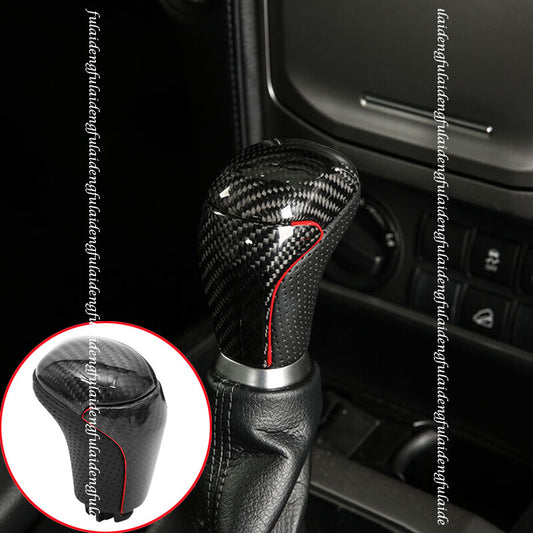 Carbon fiber Car Gear Shift Knob Shifter Lever Handle for Toyota Prado 2018-2021