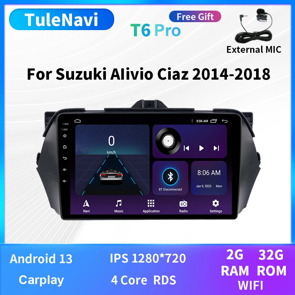 Android Car Radio for Suzuki Alivio Ciaz 2014-2018 CarPlay GPS Multimedia Player