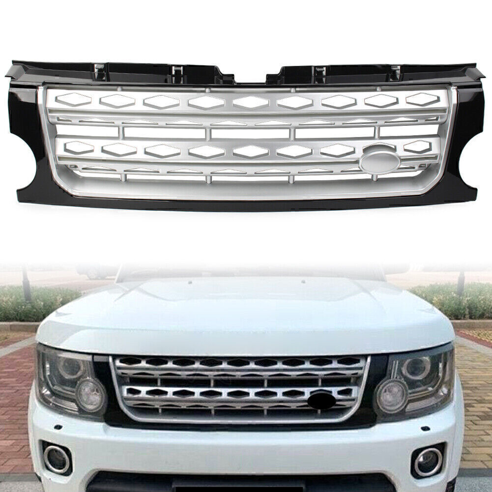 1x Black Front Grille Bumper Mesh for Land Rover Discovery LR3 2005-2009 Silver