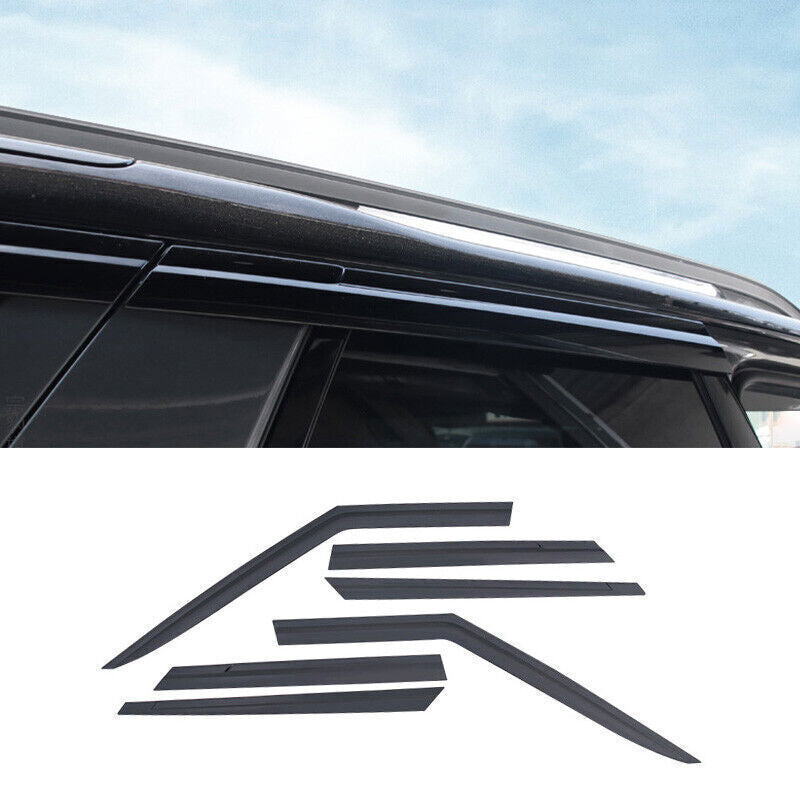 for Range Rover Evoque 2012-2019 6P Black Side Window Visor Vent Deflector Trim