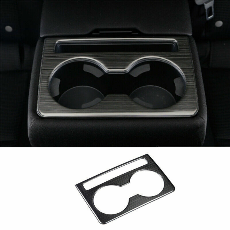 for Mazda CX-5 2017-2021 Black Titanium Rear for Seat Water Cup Holder Cover Trim