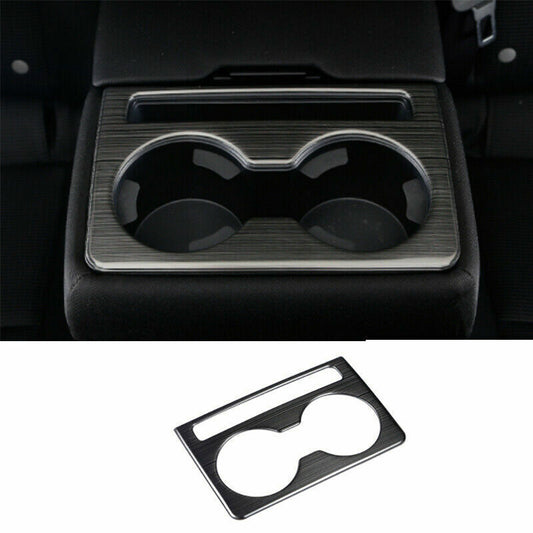 for Mazda CX-5 2017-2021 Black Titanium Rear for Seat Water Cup Holder Cover Trim