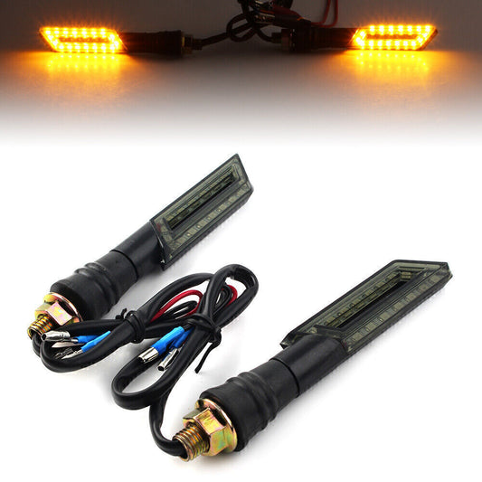 2 x Universal Motorcycle 12V LED Turn Signal Indicators Tail Amber Light