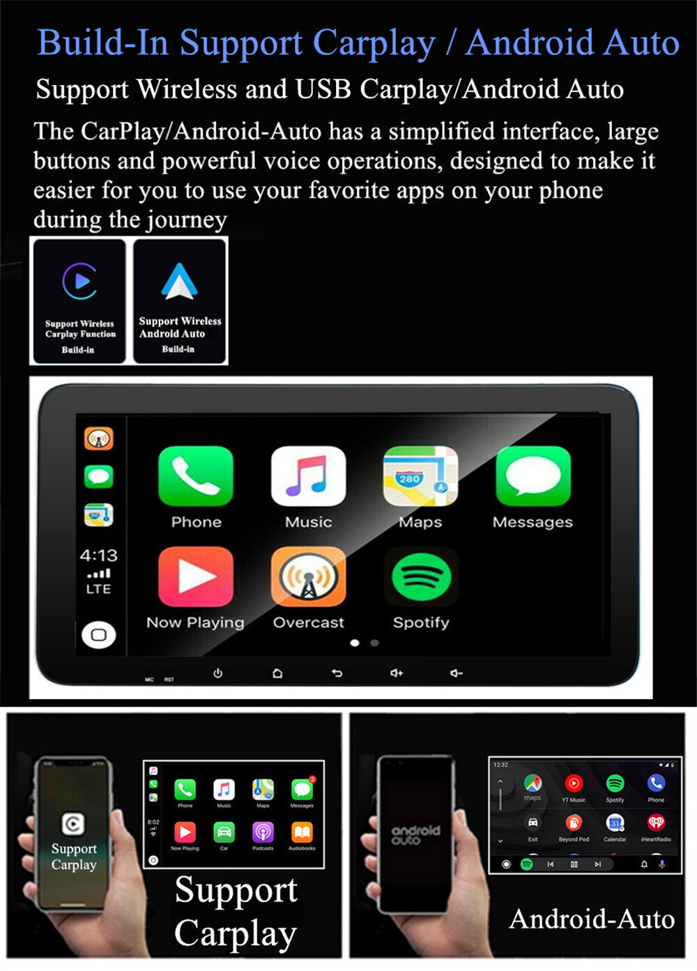 For 2013-2018 for RAM 1500-5500 Stereo Radio Carplay 10.33 Android 13 GPS Head Unit