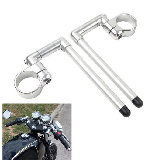 58MM Cafe Racer Bars 7/8 Universal Clip-On Handlebar Fork Tube Motorcycle