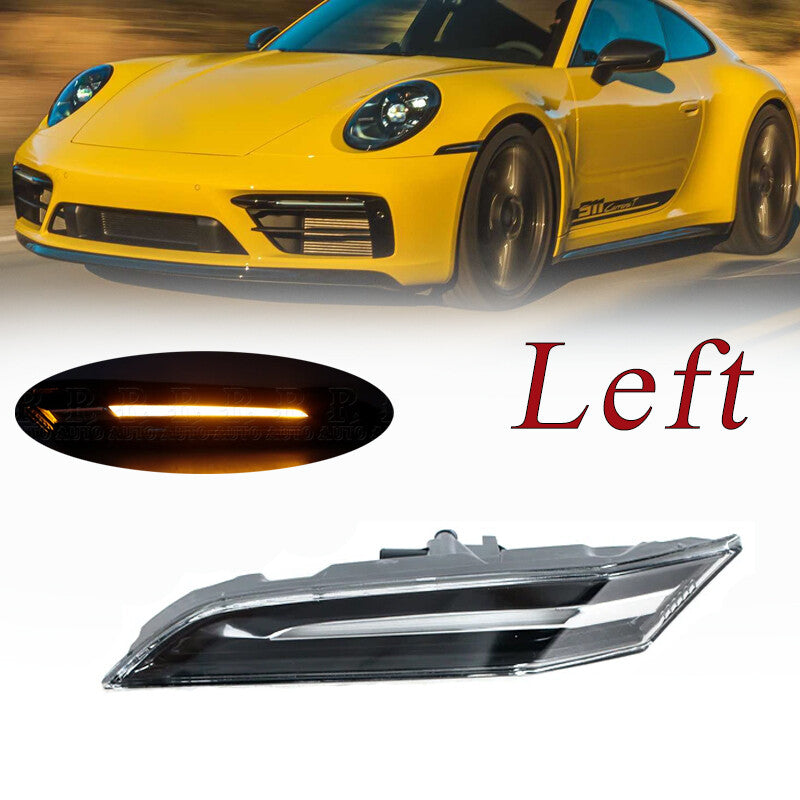 for Porsche 911 992 GT3 Turbo 2020-2023 Left Fender Side LED Turn Signal Light
