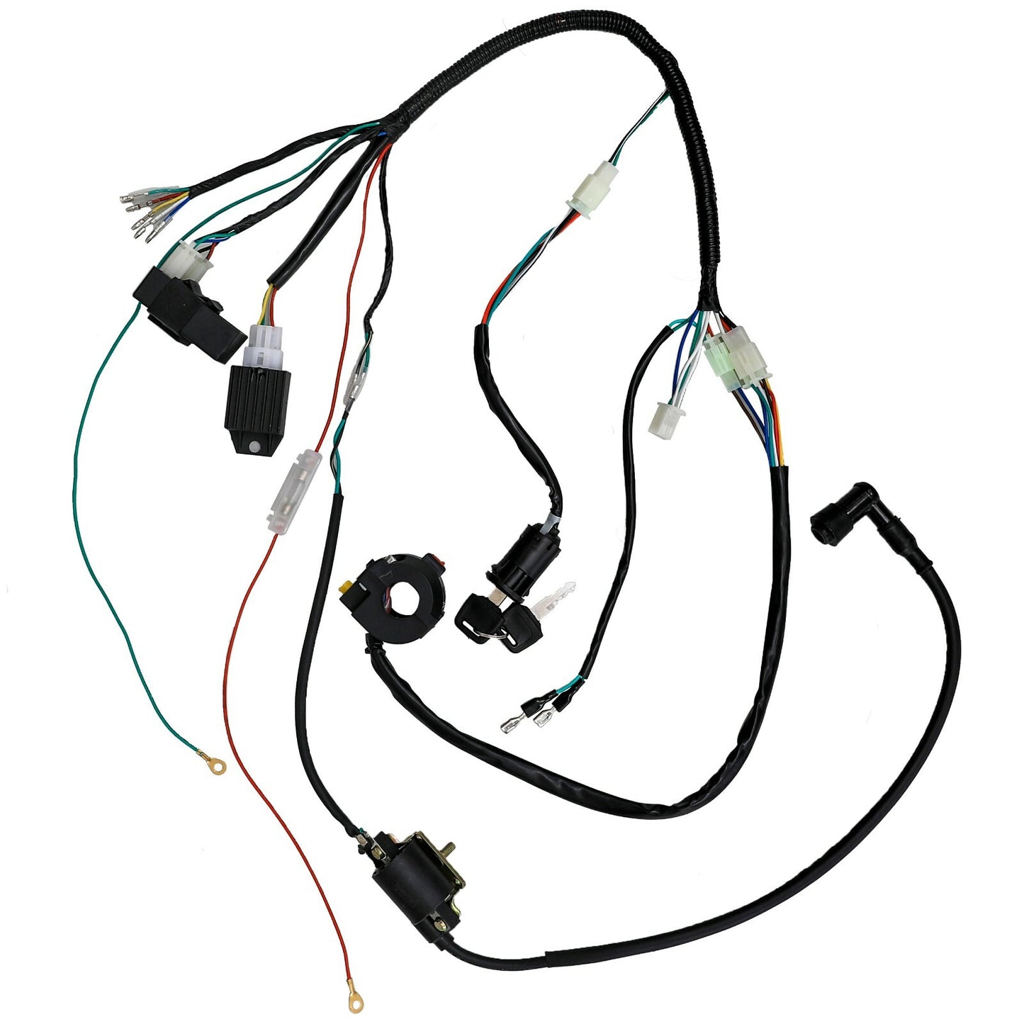 Wiring harness with light cable 110cc 125cc 140cc for Lifan Dirt Pit bicycle YX Zongshen