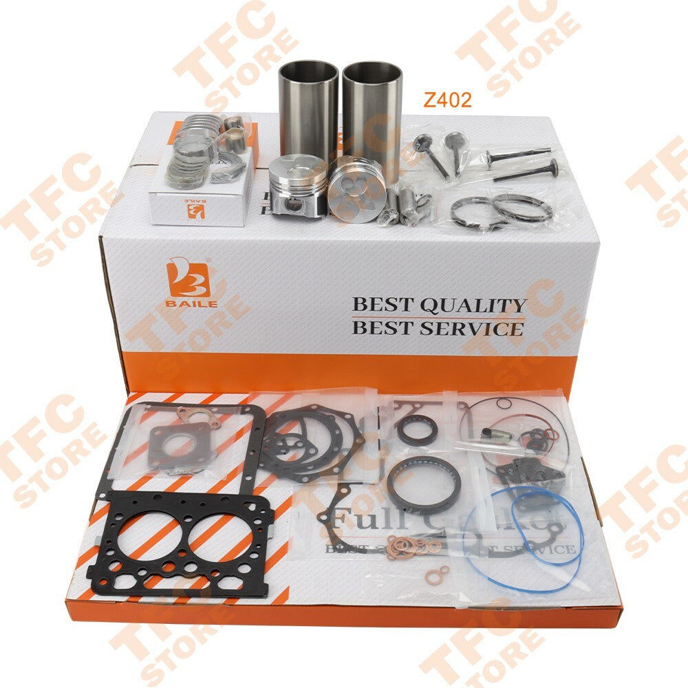 New Overhaul Rebuild Kit With Full Gasket Bearing Set For Kubota Z402 Engine??