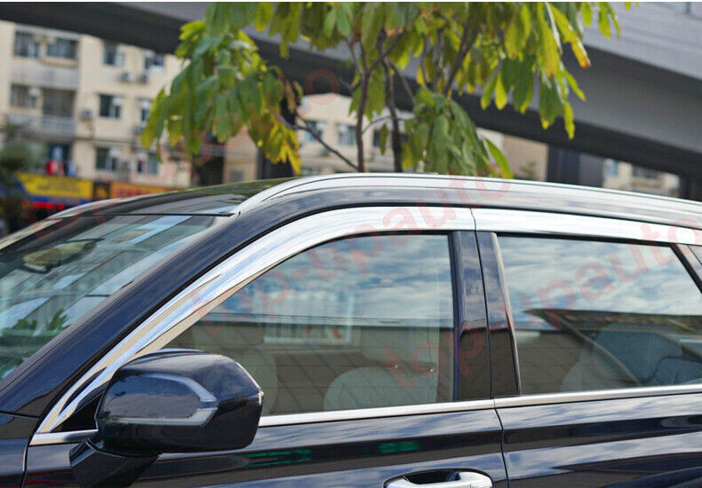 for Hyundai Palisade 2020-24 Chrome Window Wind Visors Rain Guard Vent Deflector