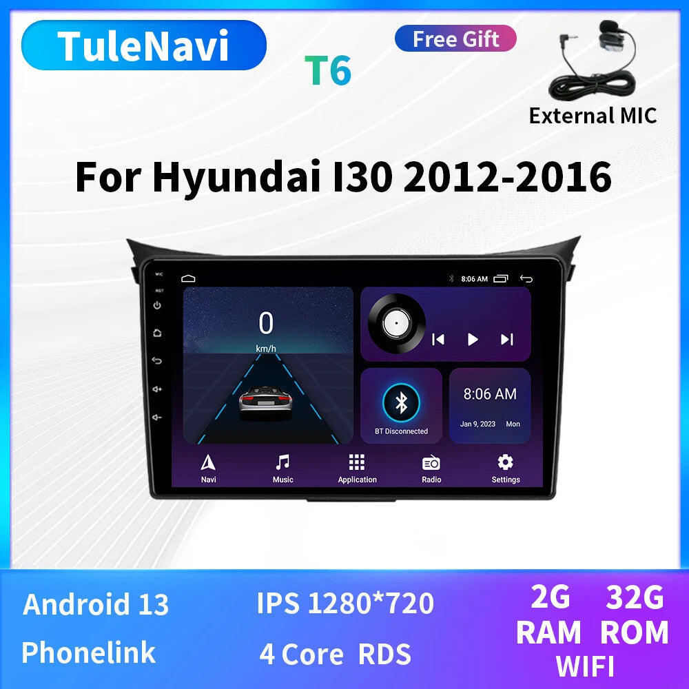 for Hyundai i30 for Elantra GT GPS Head Unit Car Auto Multimedia Radio Video Player