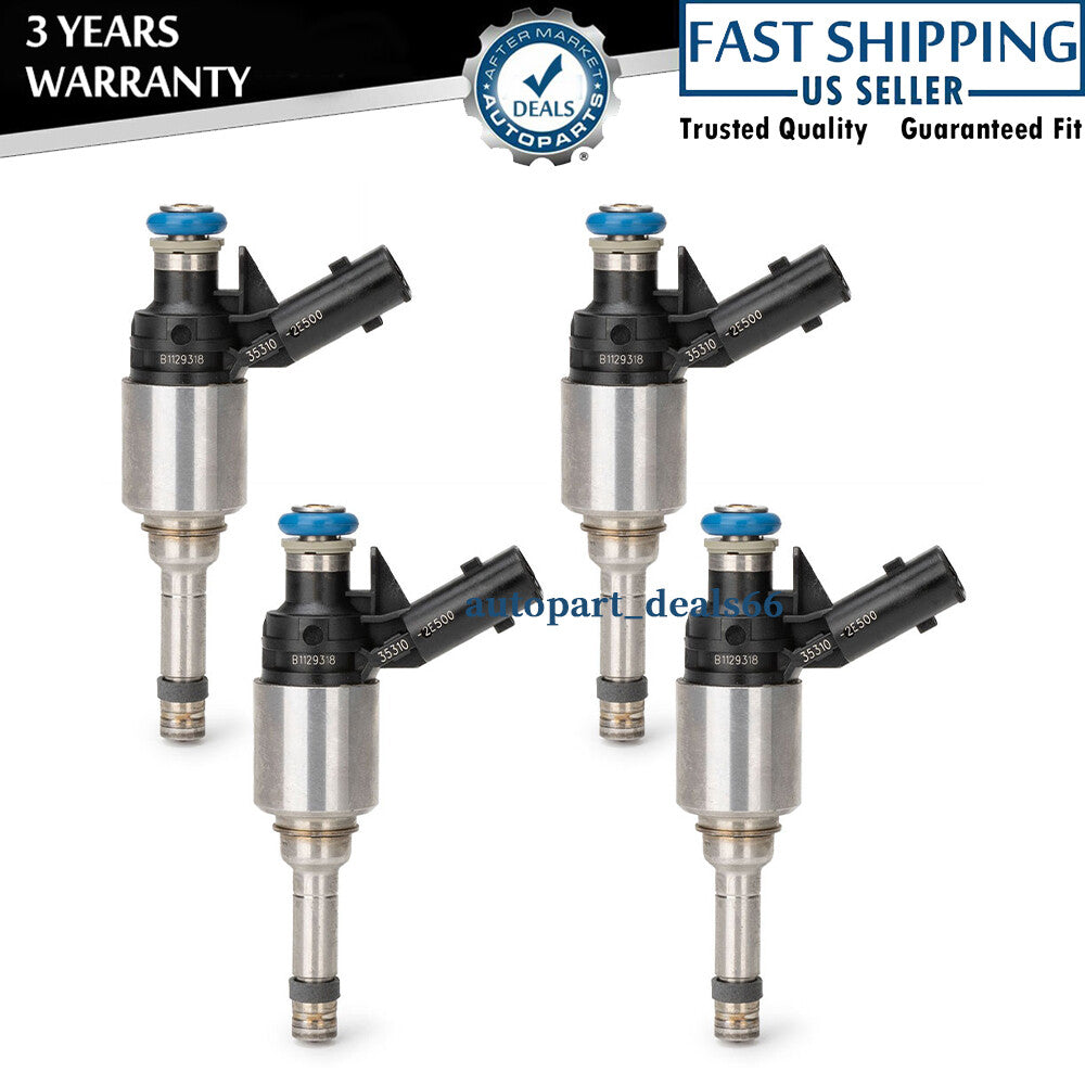 4-pack of fuel injectors 35310-2E500 for HYUNDAI for Kia 2.0 Turbo (2014-17)