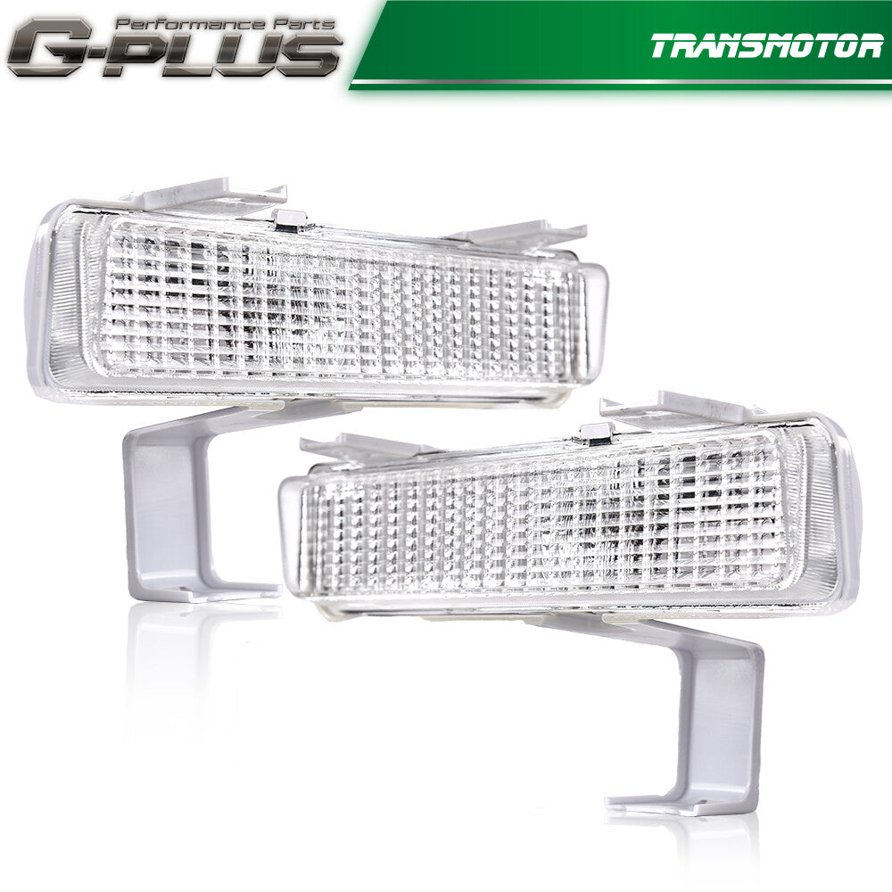 Bumper turn signals suitable for 80-90 km/h for Chevrolet Caprice with plastic lenses on the left and right.