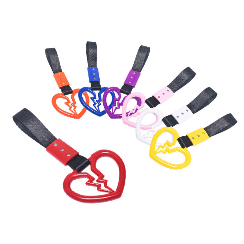 Devil Broken Heart Ring Train Bus Handle Strap Charm Tool Car Tsurikawa Blue