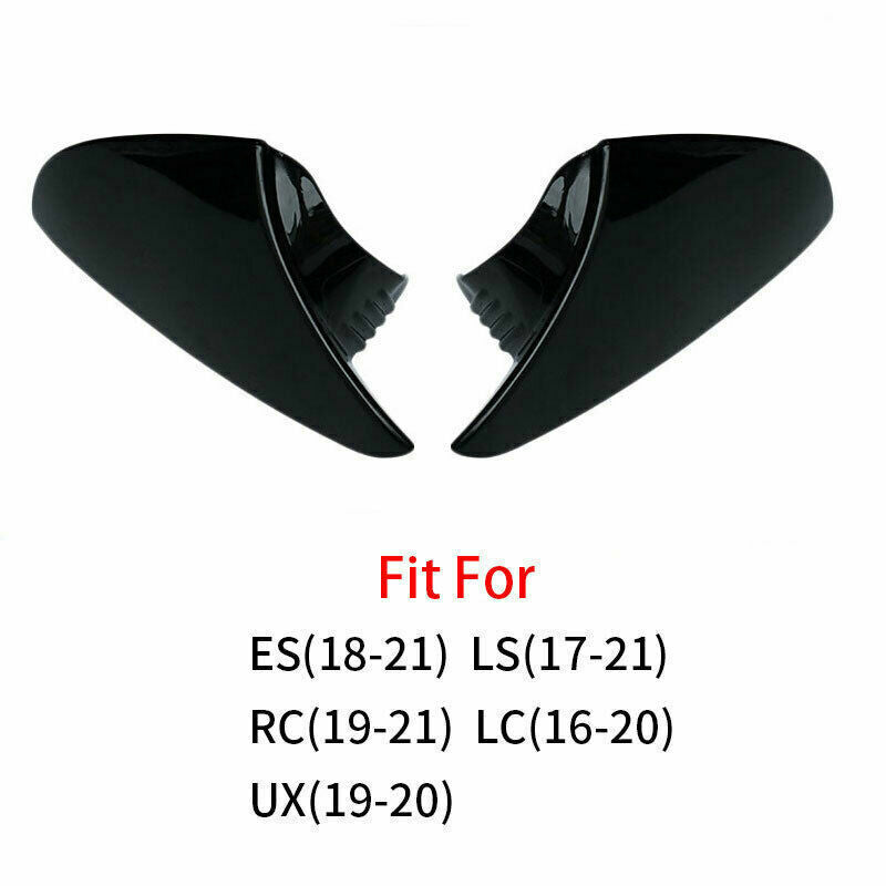 Glossy Black ABS Ox Horn Rearview Mirror Cover Cap Trim for Lexus RC for ES LS LC UX