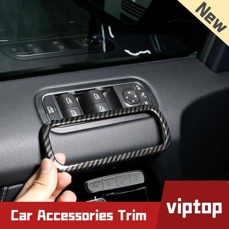 For 19-23 for Mercedes G-Class W464 Carbon ABS Window Lift Switch Panel Cover 4Pcs