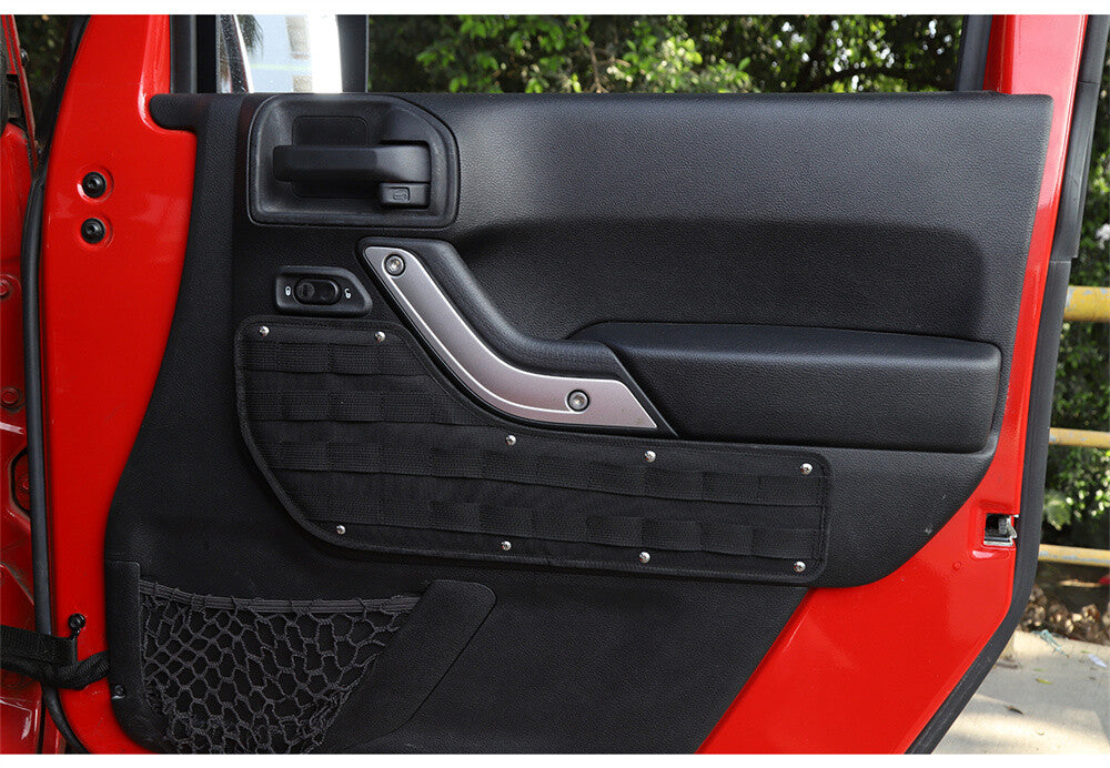 4Pcs Door Storage Tactical Hanging Board Black for Jeep for Wrangler JK 4Dr 2011-17