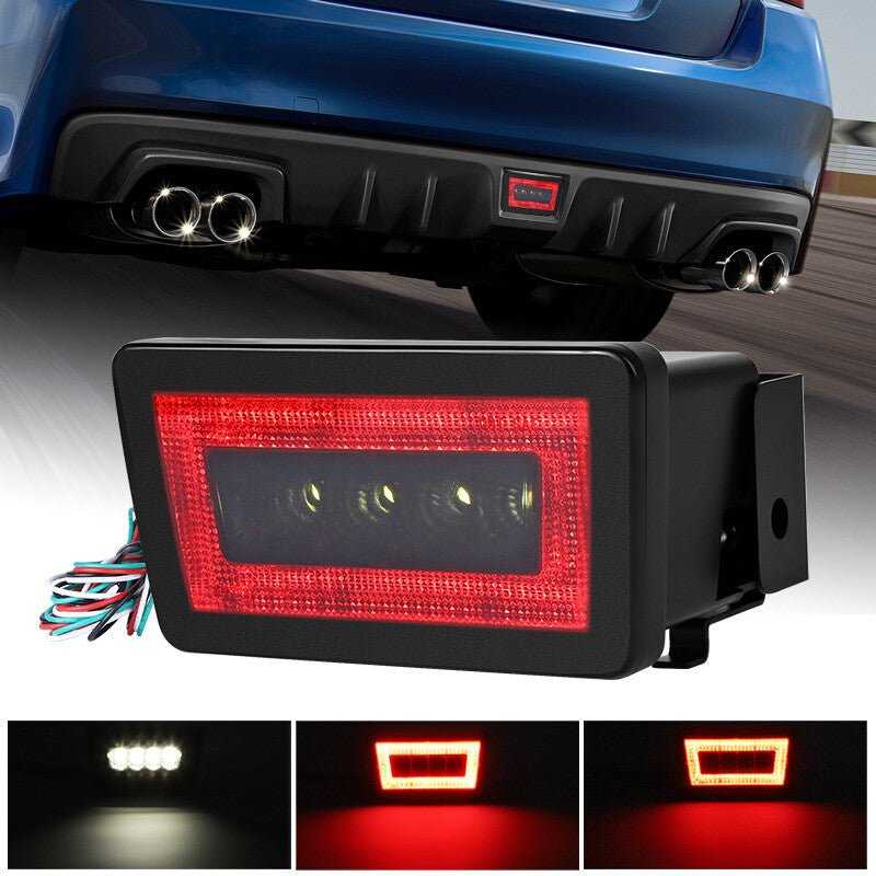Smoke F1 style LED Rear Fog Tail Brake Light Reverse For 11-21 for Subaru WRX STI X