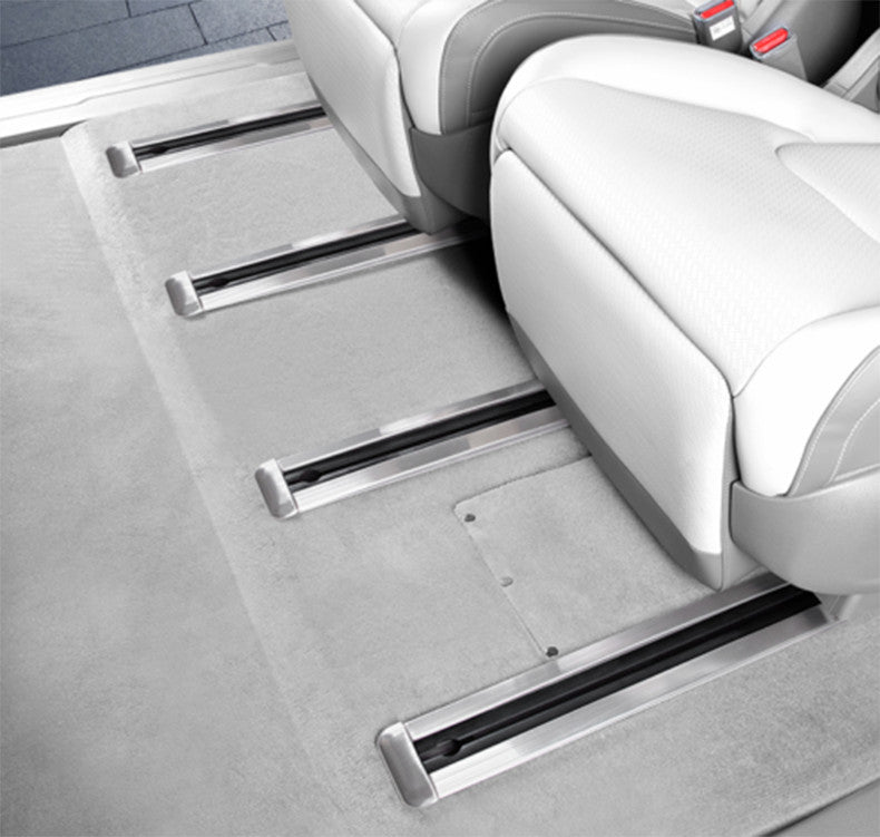 for Kia Carnival 22-23 Silver Steel for Seat Adjust Sliding Rail Guard Cover Trim 8x