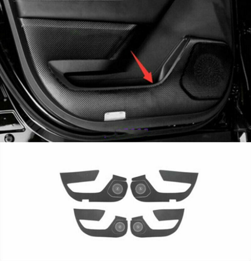 Carbon Fiber Leather Inner Door Anti-Kick Anti-Dirty for Toyota Highlander 20-23