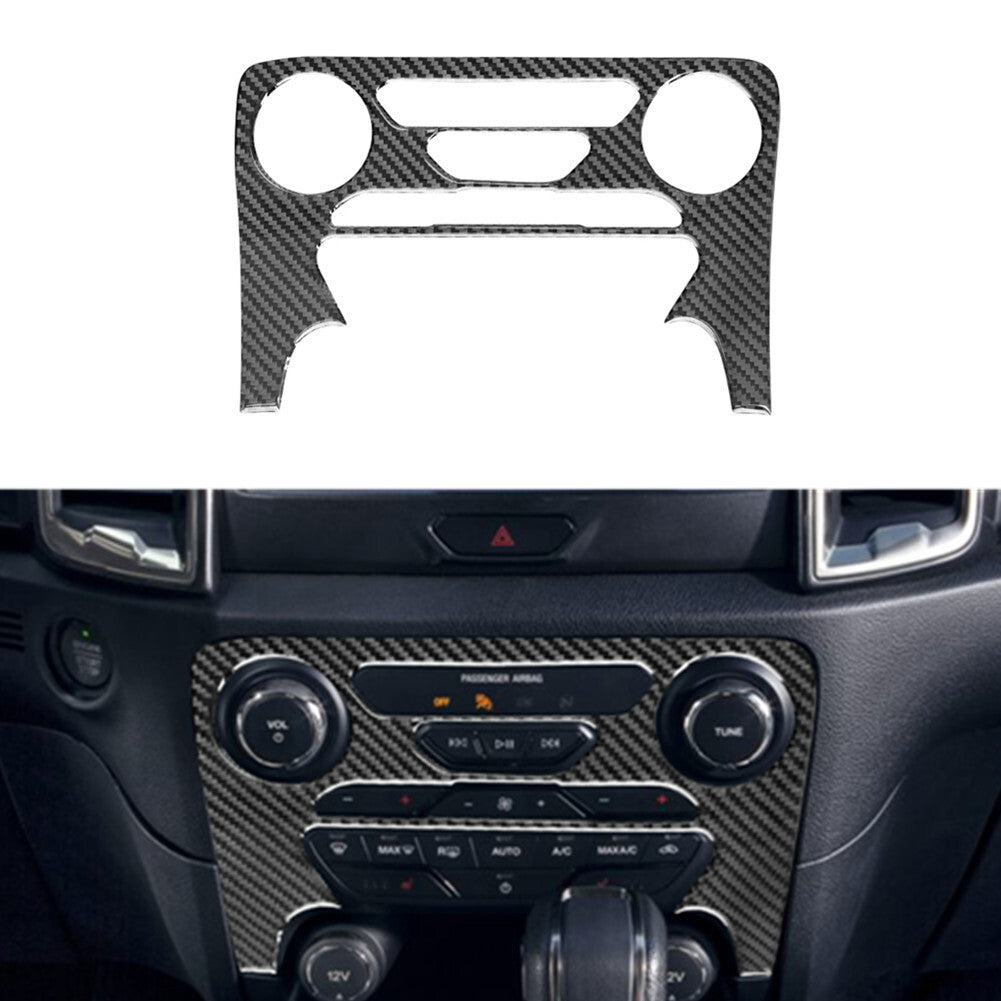 Carbon Fiber Center A/C Control Panel Cover Trim for Ford Ranger 2019-2022