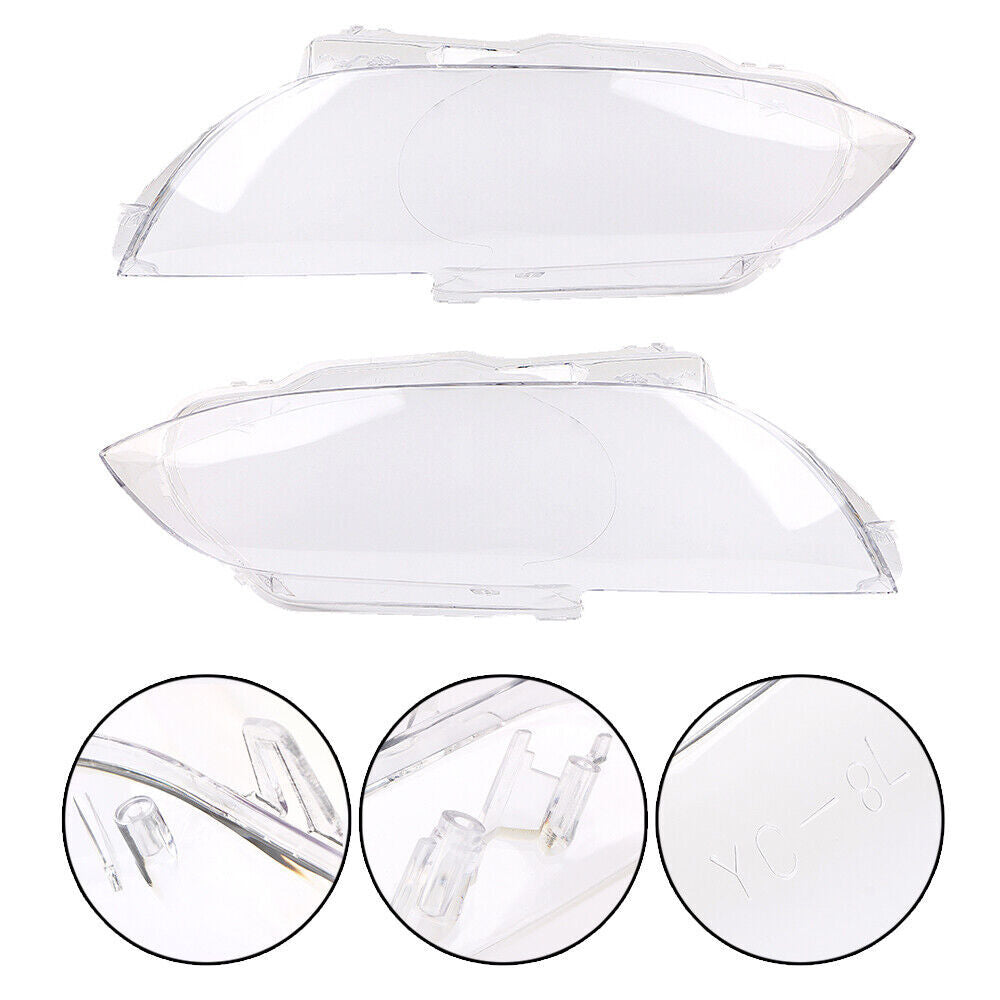 2¡Á F¨¹r for BMW E92 E93 M3 2006-2009 Scheinwerferglas Linse Abdeckung Links+Rechts