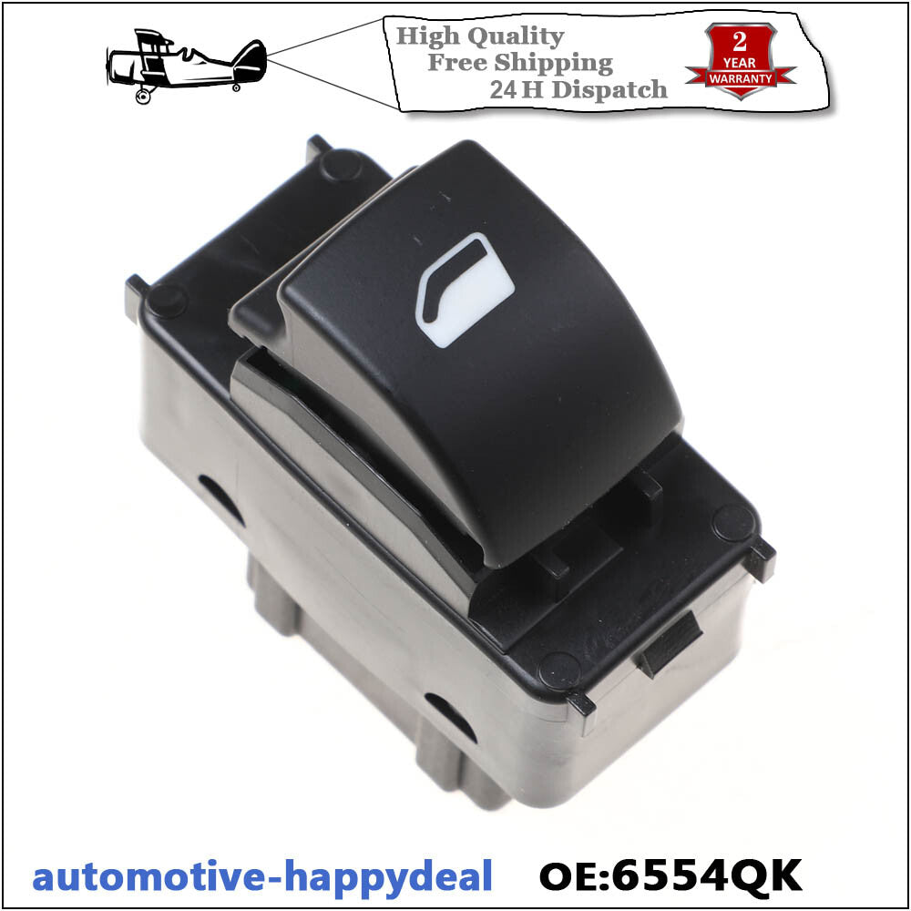 for PEUGEOT PARTNER ELECTRIC WINDOW SWITCH FRONT LEFT RIGHT 6554QK (2008-2021)