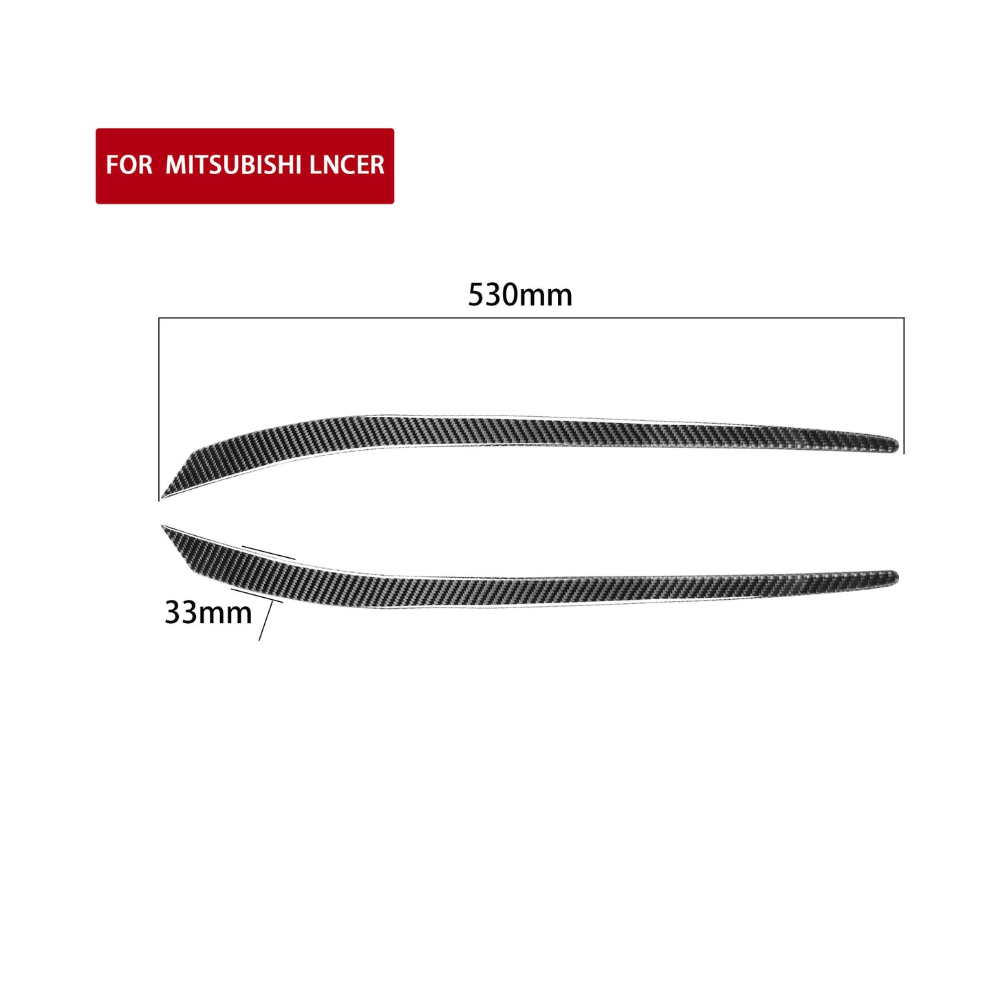 Soft Carbon Fiber Headlight Eyelids Eyebrow Trim for Mitsubishi Lancer EVO 08-14