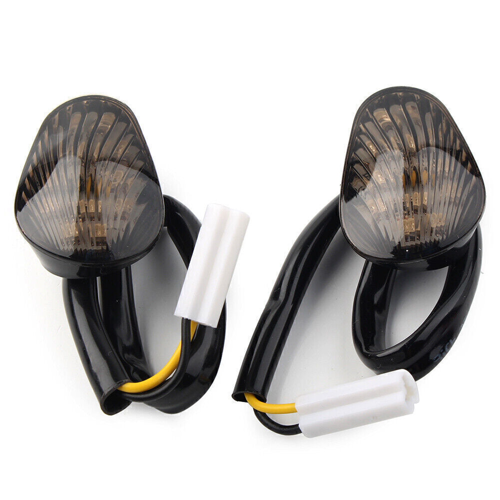 for Yamaha YZF R1 02-08 R6 03-14 R6S Smoke Flush Mount Amber Turn Signals Lights