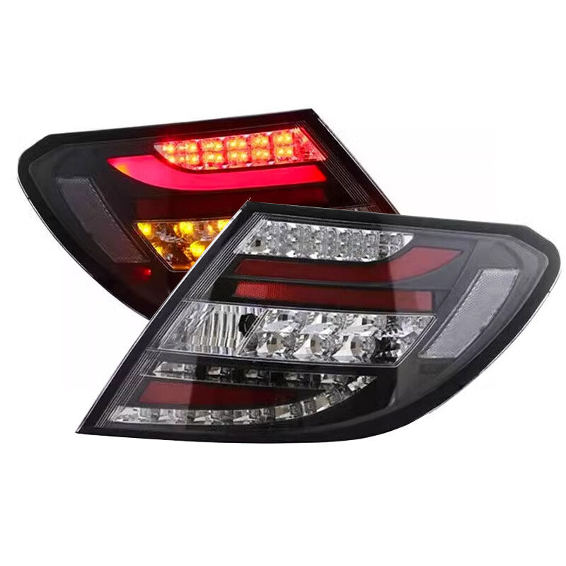 LHRH LED Perform Tail Lights Lamp Black for Mercedes W204 C-Class 2011-14
