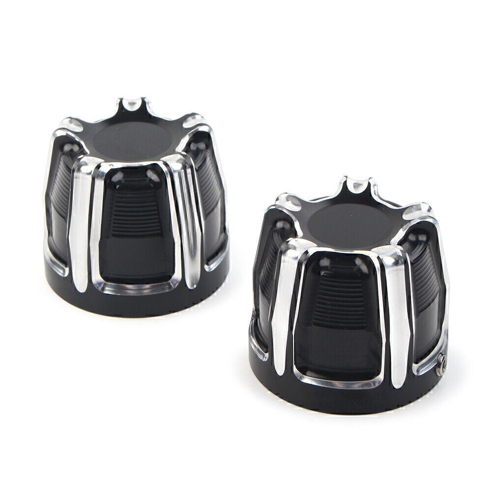 Front Axle Nut Cap Covers Fit for Harley Softail Touring Street Glide
