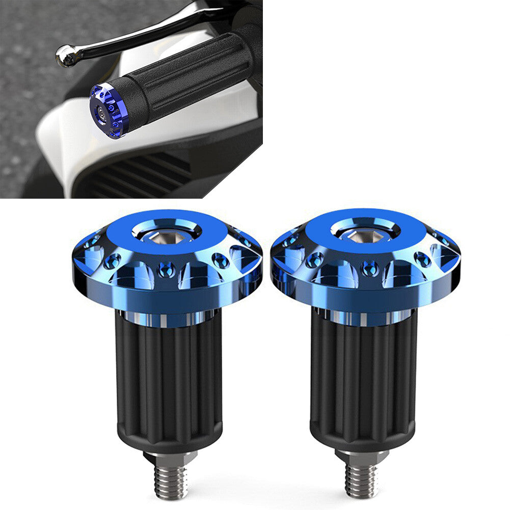 2x 7/8 Motor Dirt Bike Handlebar Grips Handle Bar End Cap Plugs Slider Blue