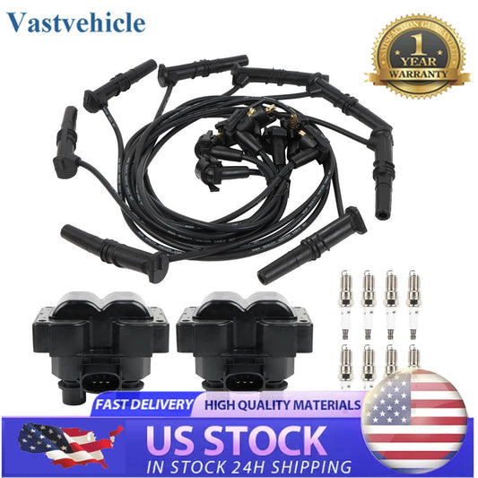 Ignition Coil Pack  Spark Plug Wire Set for Ford F150F250 for Lincoln for Mercury FD487