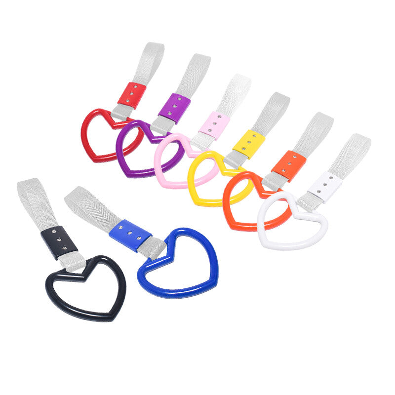 1Pc Heart Ring Train Handle Hand Strap Drift Charm Tool for Car Tsurikawa