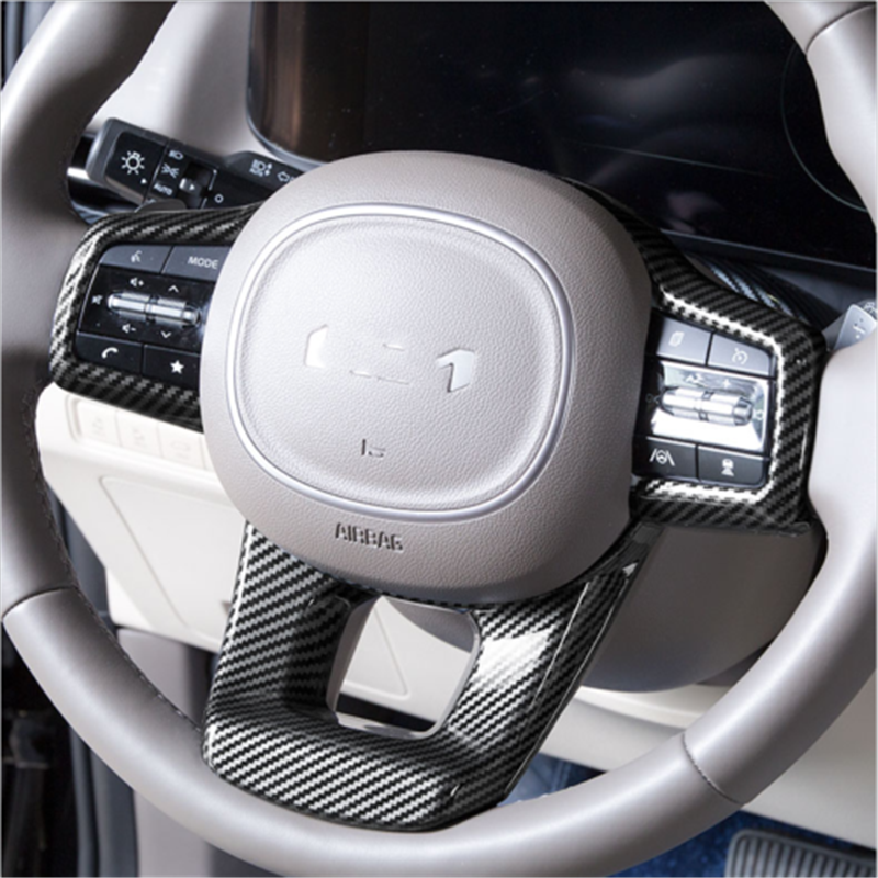 for Kia Sorento 2021-2023 Carbon Fiber ABS Inner Steering Wheel Frame Trim Cover
