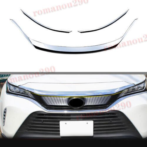 For 2021-2023 for Toyota Venza Front Hood Grill Cover Bonnet Molding Trim Chrome ABS