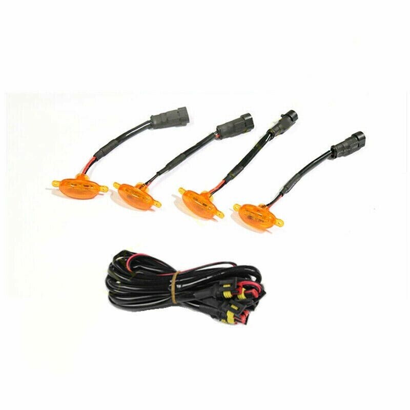 for Chevy Colorado 2021-2024 Front Grill Yellow LED Light Style DRL Lamp