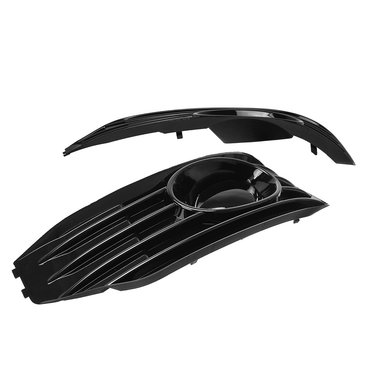 2x FRONT BUMPER FOG LAMP LIGHT COVER BLACK for VW T5 T5.1 SPORTLINE 2010-15
