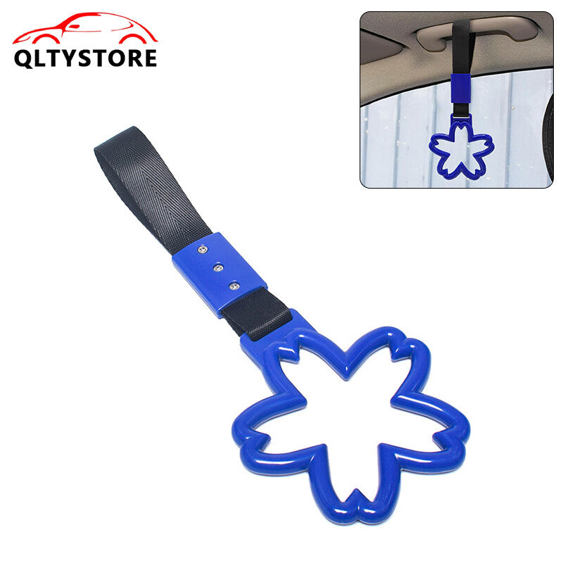 Car Warning Handle Strap Subway Train Bus Cherry Blossom Tsurikawa Ring JDM Blue