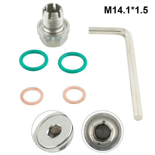 M14.1-1.5x15mm Piggyback Drain Plug Self Tapping Oil Pan Thread Repair Kits New