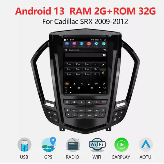 9.7 Apple Carplay Android 13 Car Stereo Radio GPS for Cadillac SRX 2009-2012