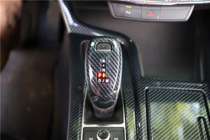 for Cadillac CT5 2020-2024 Carbon Fiber Inner Console Gear Shift Knob Cover Trim