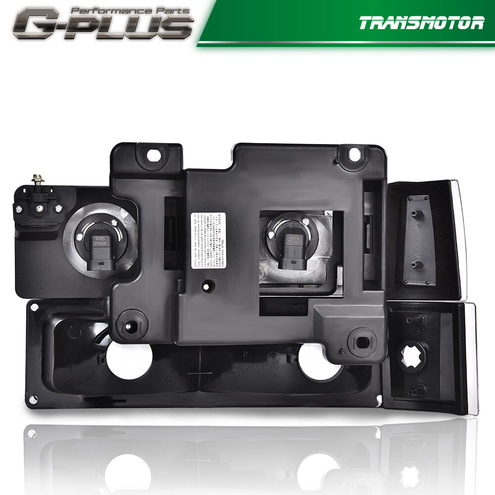 Suitable for 94-98 C/K for Sierra Suburban, smoke lens black headlights + bumper lights