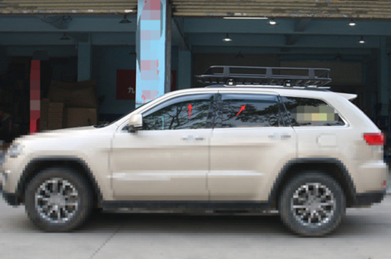 For Grand Cherokee 11-20 Black Window Visor Deflector Vent Sun Rain Guard Shade