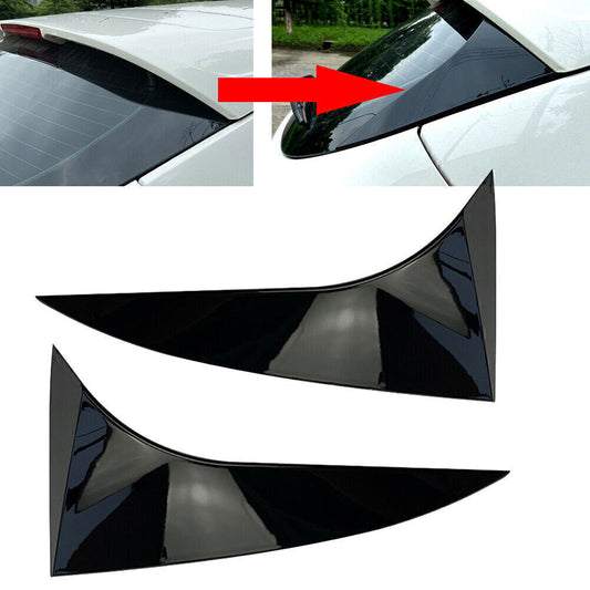 Rear Window Spoiler Side Wing Cover for Ford Focus Hatchback 2014 - 2018 Black