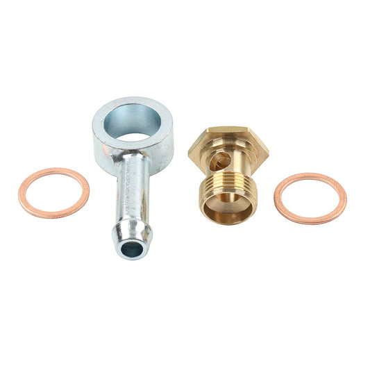 9/16-24 Thread to 5/16 Banjo Fuel Bowl Inlet Fitting Swivel For Holley 26-25