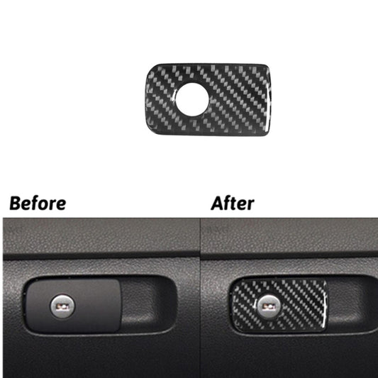 Carbon Fiber Copilot Glove Box Switch Cover Trim for Volkswagen for Tiguan 2013-2017