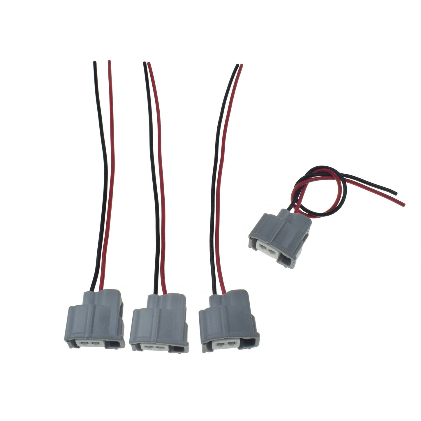 4-Piece Female Fuel Injector Connector Electrical Plug Wiring Harness for Toyota for Lexus