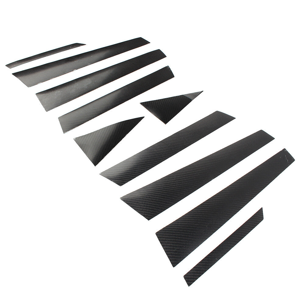 for Audi Q7 SQ7 4M 2016-2019 10x Carbon Fiber Set Pillar Posts Door Window Trim