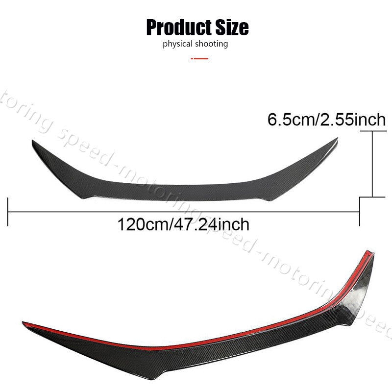 Rear Trunk Spoiler High kick Wing Lip REAL CARBON for Lexus RC F RCF 2015-2018